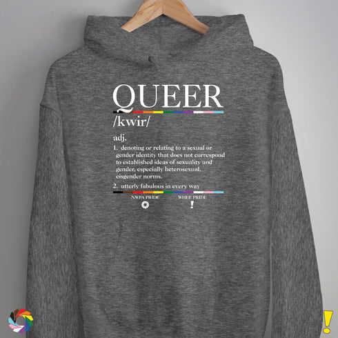 Queer Definition Hoodie - Grey Heather