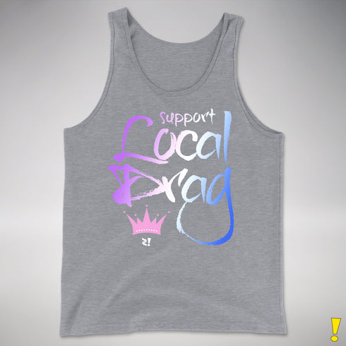 Support Local Drag Premium Tank Top - Grey Heather