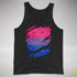 Bisexual Pride Flag Ripped Reveal Premium Tank Top - Black