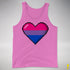 Bisexual Pride 8-Bit Pixel Heart Premium Tank Top - Neon Pink