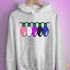 Genderfluid Pride Christmas Lights Hoodie - White