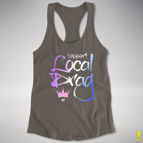 Support Local Drag Women's Racerback Tank - Dark Grey