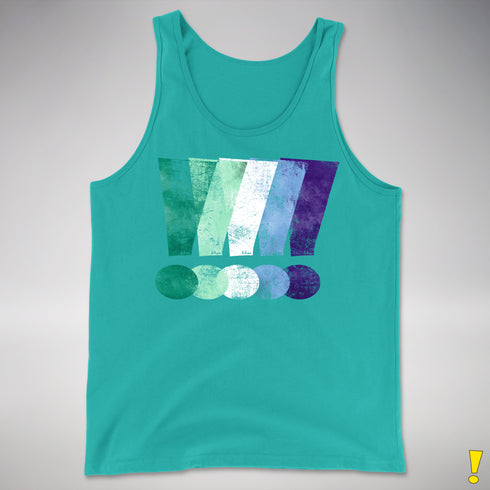 MLM Gay Pride Grunge Exclamation Points Premium Tank Top - Teal