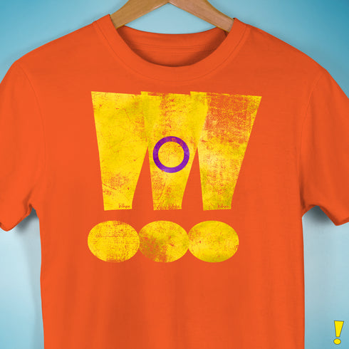 Intersex Pride Grunge Exclamation Points Premium Unisex T-Shirt - Orange