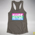 Assume Nothing Polysexual Pride Flag Racerback Tank - Dark Grey