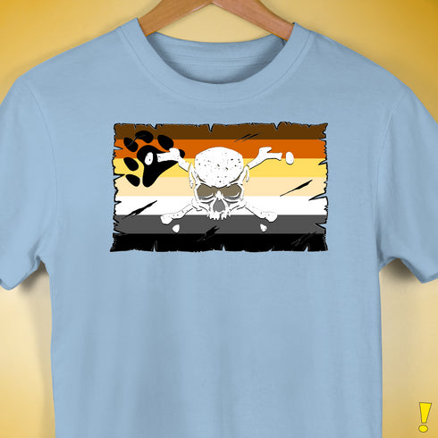 Bear Pride Pirate Flag Premium Unisex T-Shirt - Baby Blue