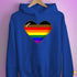 Philly LGBTQ Pride 8-Bit Pixel Heart Hoodie - Royal Blue