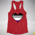 Asexual Pride 8-Bit Pixel Heart Racerback Tank - Red