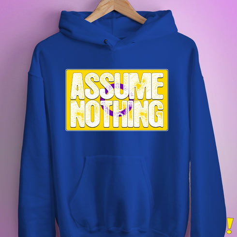 Assume Nothing Intersex Pride Flag Hoodie - Royal Blue