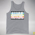 Assume Nothing Queer Pride Flag Premium Tank Top - Grey Heather