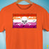 Lesbian Pride Pirate Flag Premium Unisex T-Shirt - Orange