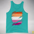 Lesbian Pride Flag Ripped Reveal Premium Tank Top - Teal