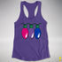 Bisexual Pride Christmas Lights Racerback Tank - Purple