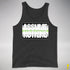 Assume Nothing Agender Pride Flag Premium Tank Top - Charcoal Triblend