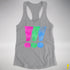 Polysexual Pride Exclamation Points Racerback Tank - Heather Grey