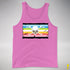 Queer Pride Pirate Flag Premium Tank Top - Neon Pink
