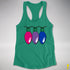 Bisexual Pride Christmas Lights Racerback Tank - Kelly Green