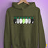 Agender Pride Christmas Lights Hoodie - Army