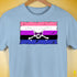 Genderfluid Pride Pirate Flag Premium Unisex T-Shirt - Baby Blue