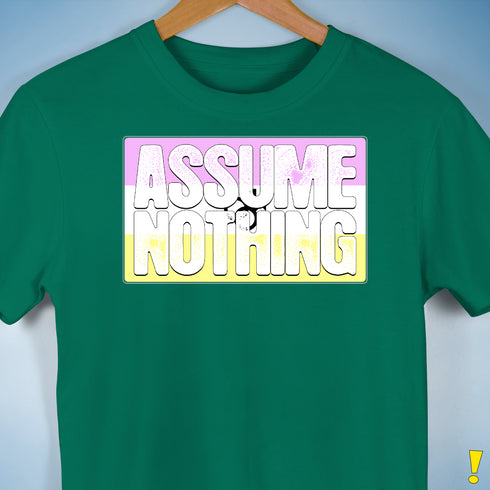 Assume Nothing Twink Pride Flag Premium Unisex T-Shirt - Kelly Green