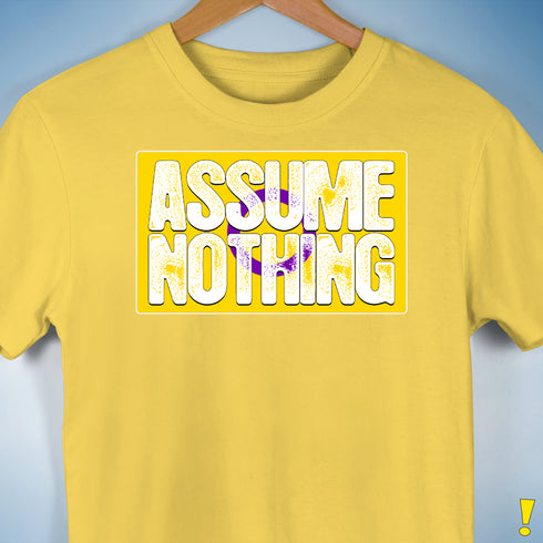 Assume Nothing Intersex Pride Flag Premium Unisex T-Shirt - Yellow