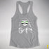 Pride Sloth Aromantic Flag Sunglasses Women's Racerback Tank - Heather Grey