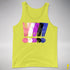 Genderfluid Pride Grunge Exclamation Points Premium Tank Top - Neon Yellow
