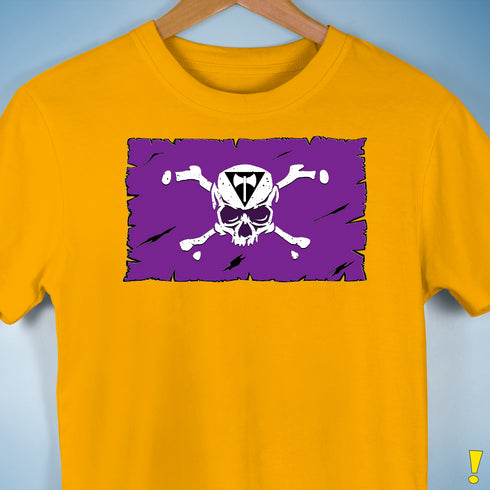 Lesbian Labrys Pride Pirate Flag Premium Unisex T-Shirt - Gold
