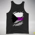 Demisexual Pride Flag Ripped Reveal Premium Tank Top - Black
