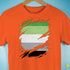 Aromantic Pride Flag Ripped Reveal Premium Unisex T-Shirt - Orange