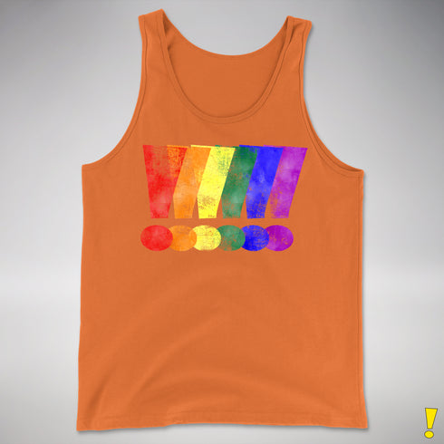 LGBTQ Pride Exclamation Points Premium Tank Top - Orange