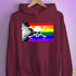 LGBTQ Progress Pride Pirate Flag Hoodie - Maroon