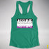 Assume Nothing Asexual Pride Flag Racerback Tank - Kelly Green