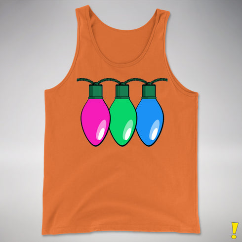 Polysexual Pride Christmas Lights Premium Tank Top - Orange