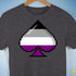 Asexual Pride 8-Bit Pixel Ace of Spades Premium Unisex T-Shirt - Dark Grey Heather