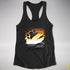 Bear Pride Flag Ripped Reveal Racerback Tank - Black