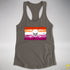 Lesbian Pride Pirate Flag Racerback Tank - Dark Grey
