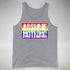 Assume Nothing LGBTQ Pride Flag Premium Tank Top - Grey Heather