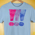 Bisexual Pride Exclamation Points Premium Unisex T-Shirt - Baby Blue