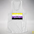 Nonbinary Pride Pirate Flag Racerback Tank - White