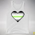 Agender Pride Pixel Heart Premium Tank Top - White