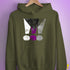 Demisexual Pride Grunge Exclamation Points Hoodie - Army