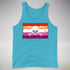 Lesbian Pride Pirate Flag Premium Tank Top - Aqua Triblend