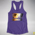 Bear Pride Grunge Exclamation Points Racerback Tank - Purple
