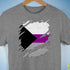 Demisexual Pride Flag Ripped Reveal Premium Unisex T-Shirt - Grey Heather