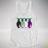 Asexual Pride Christmas Lights Racerback Tank - White