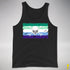 Gay Male Pride Pirate Flag Premium Tank Top - Black
