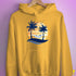 Transgender Pride Hammock Summer Beach Sunset Hoodie - Mustard