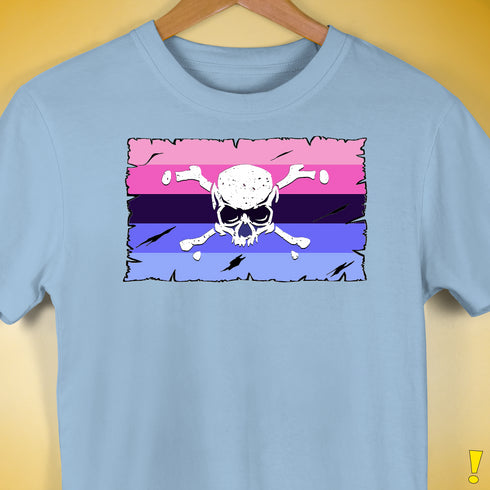 Omnisexual Pride Pirate Flag Premium Unisex T-Shirt - Baby Blue