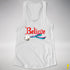 Believe Polysexual Pride Jingle Bell Racerback Tank - White